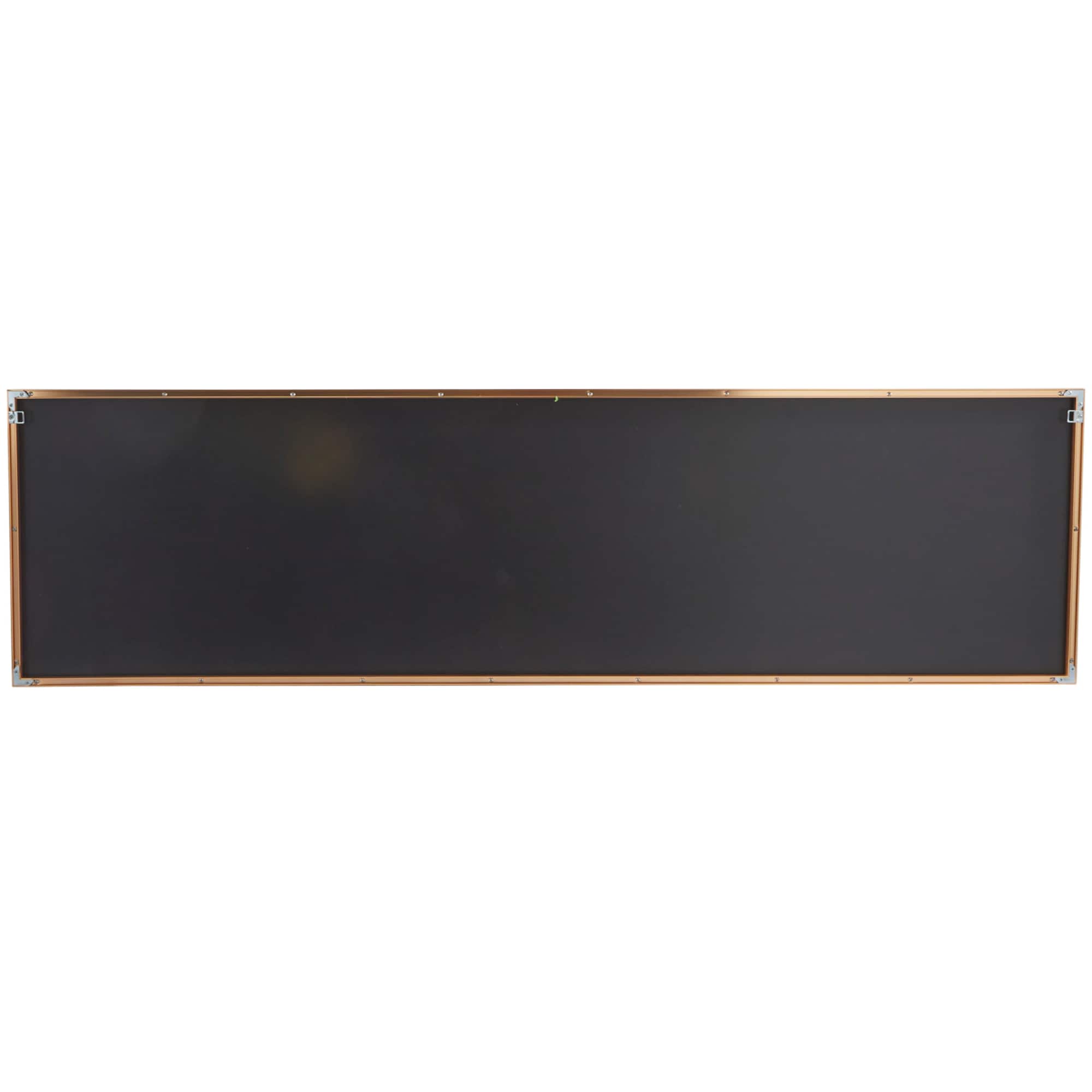 Blue Porcelain Trees Landscape Framed Wall Art with Gold Aluminum Frame 71" x 2" x 20"